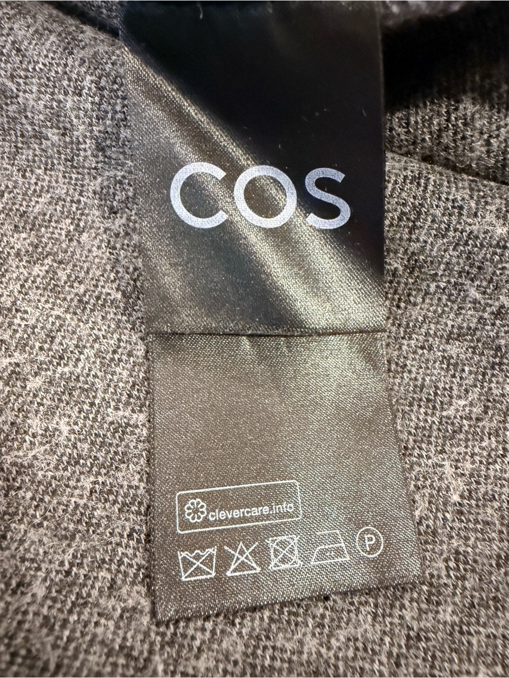 COS Grey Wool Knit Midi Dress with Side Slit - Picture 14 of 16